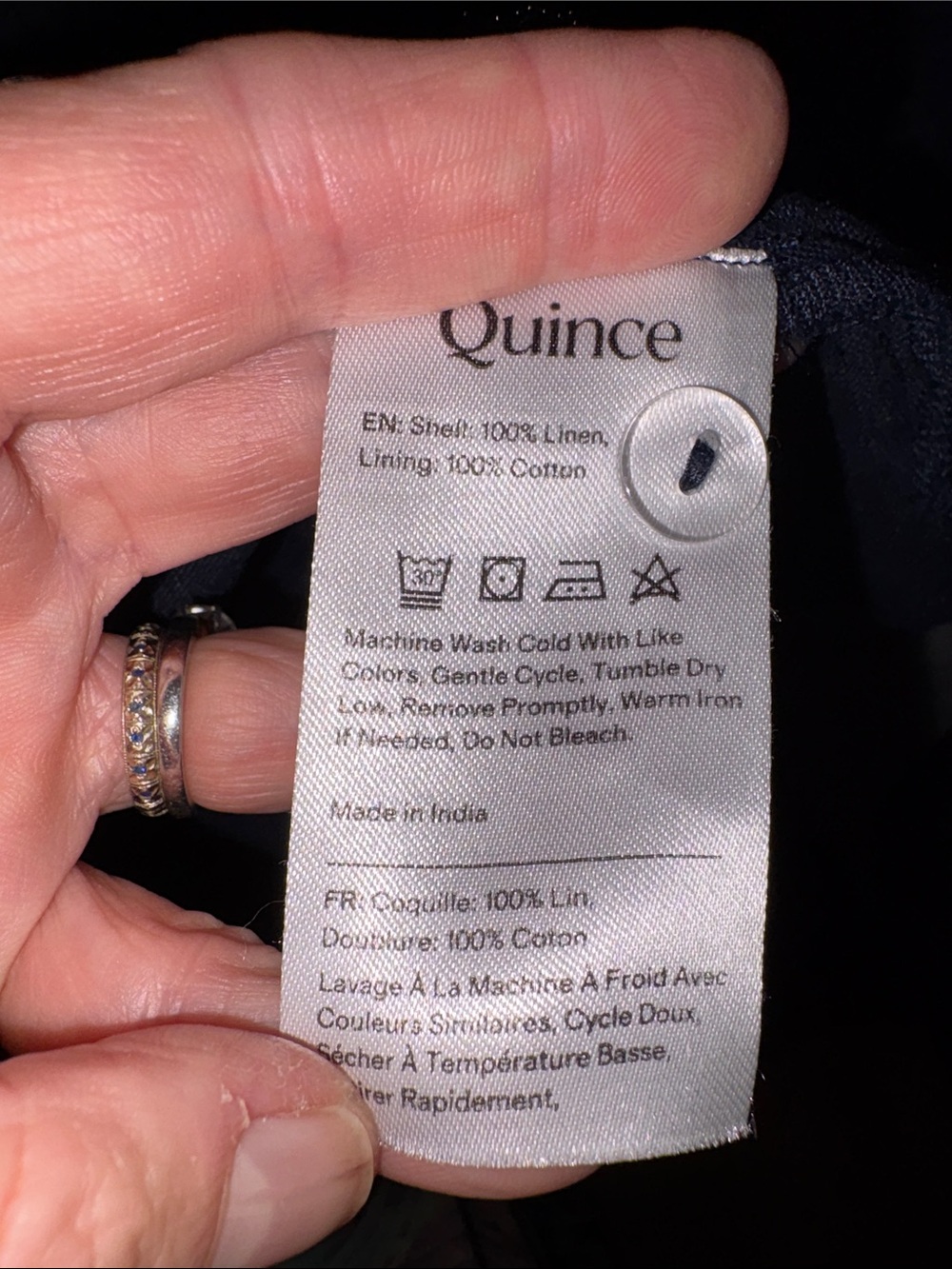 Quince dress Linen fit and Flare Navy Sleeveless Midi Dress large EUC - Picture 8 of 15
